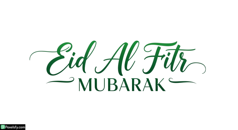 Eid Al Fitr Mubarak calligraphy isolated on transparent background (70)
