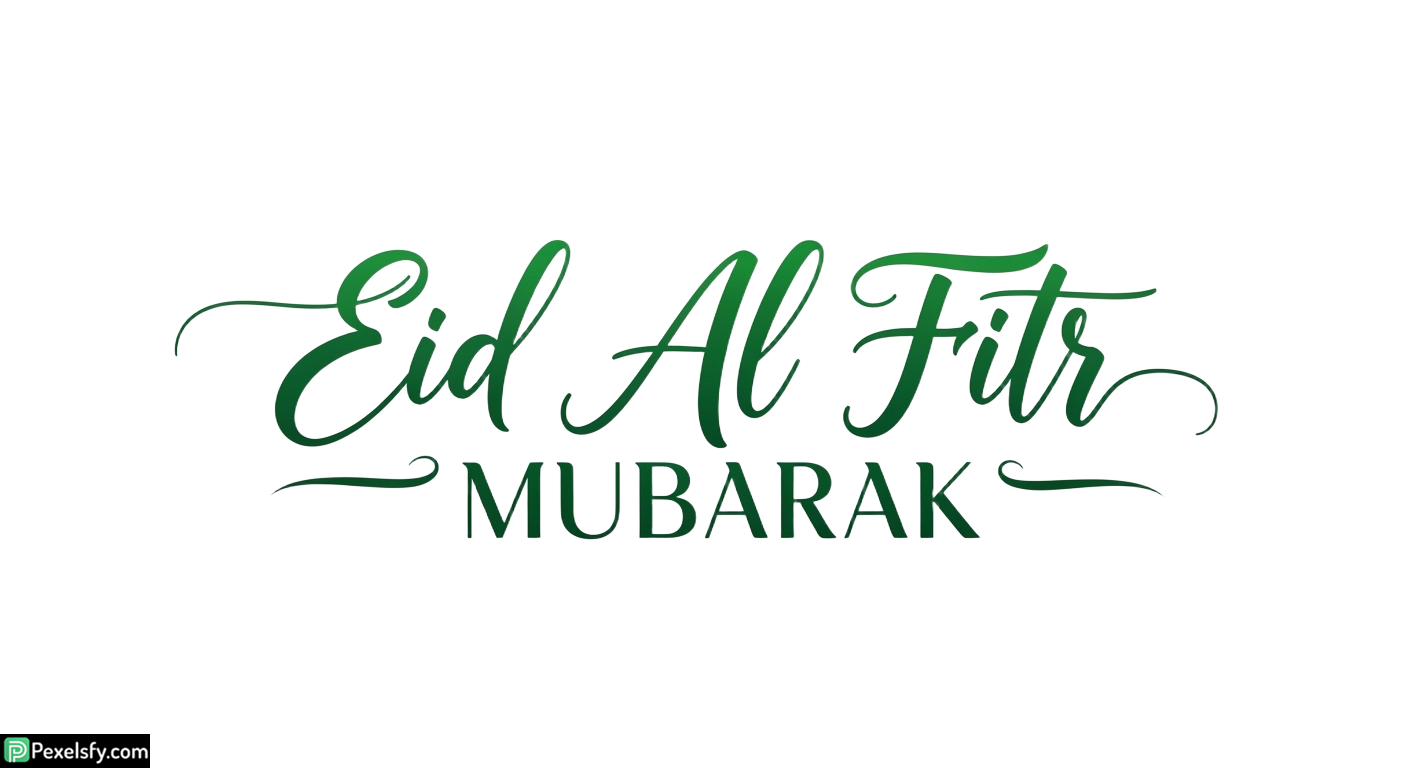 Eid Al Fitr Mubarak calligraphy isolated on transparent background (70)