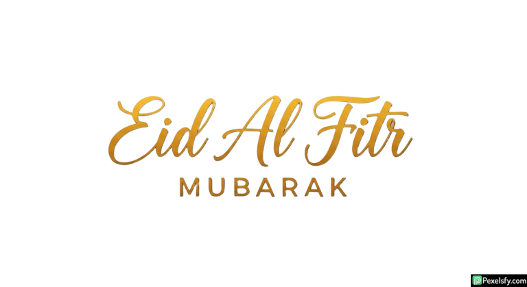 Eid Al Fitr Mubarak calligraphy isolated on transparent background (78)