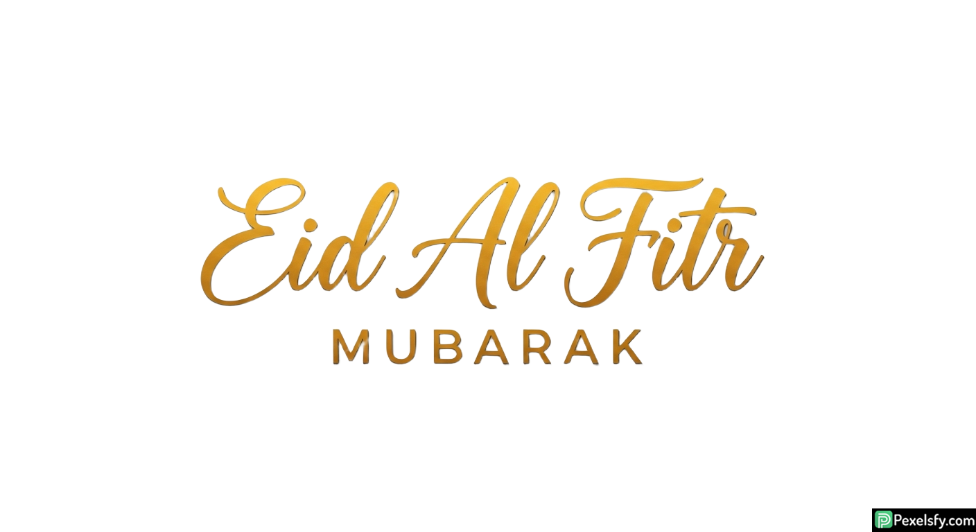 Eid Al Fitr Mubarak calligraphy isolated on transparent background (78)