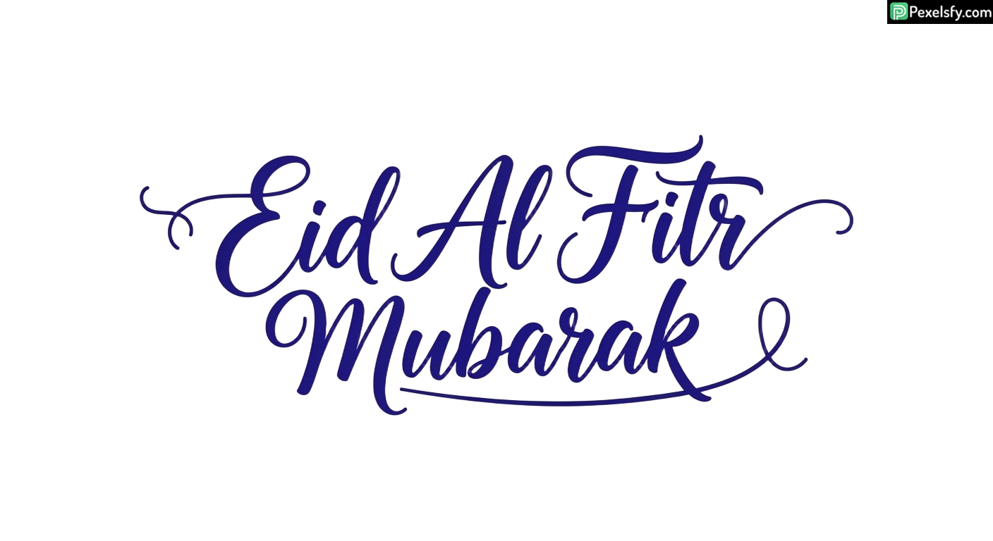 Eid Al Fitr Mubarak calligraphy isolated on transparent background (82)