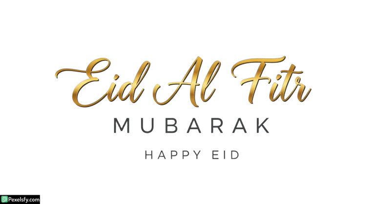 Eid Al Fitr Mubarak calligraphy isolated on transparent background (83)