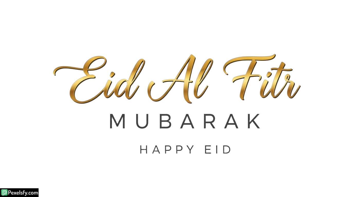 Eid Al Fitr Mubarak calligraphy isolated on transparent background (83)
