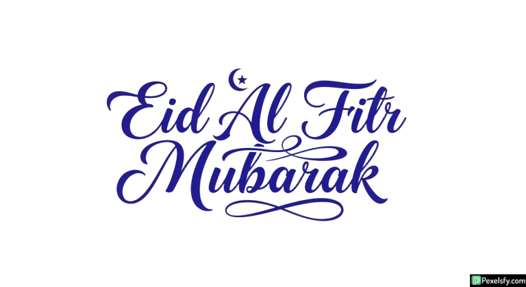 Eid Al Fitr Mubarak calligraphy isolated on transparent background (88)