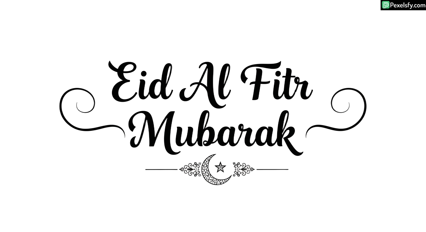 Eid Al Fitr Mubarak calligraphy isolated on transparent background (89)