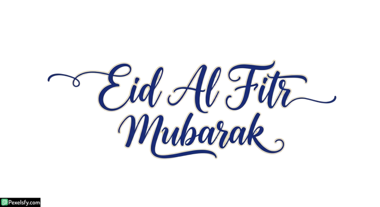Eid Al Fitr Mubarak calligraphy isolated on transparent background (9)