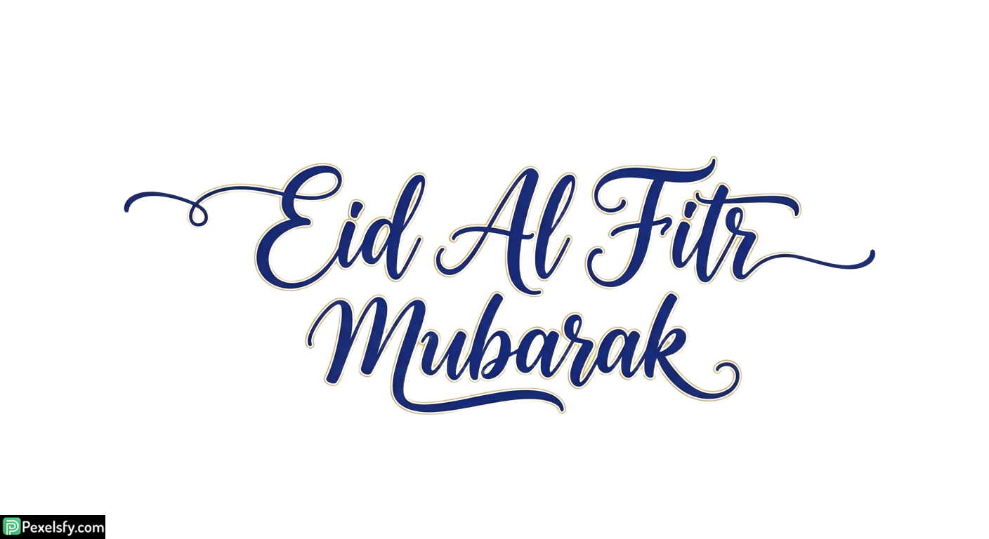Eid Al Fitr Mubarak calligraphy isolated on transparent background (9)
