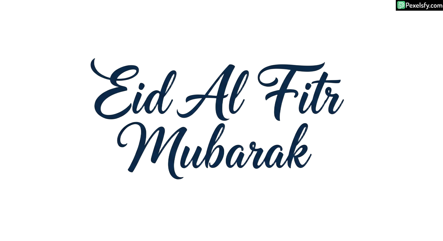 Eid Al Fitr Mubarak calligraphy isolated on transparent background (92)