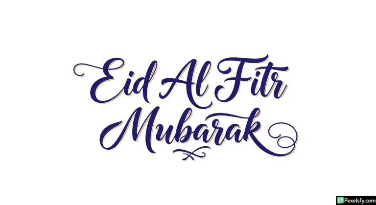 Eid Al Fitr Mubarak calligraphy isolated on transparent background (94)