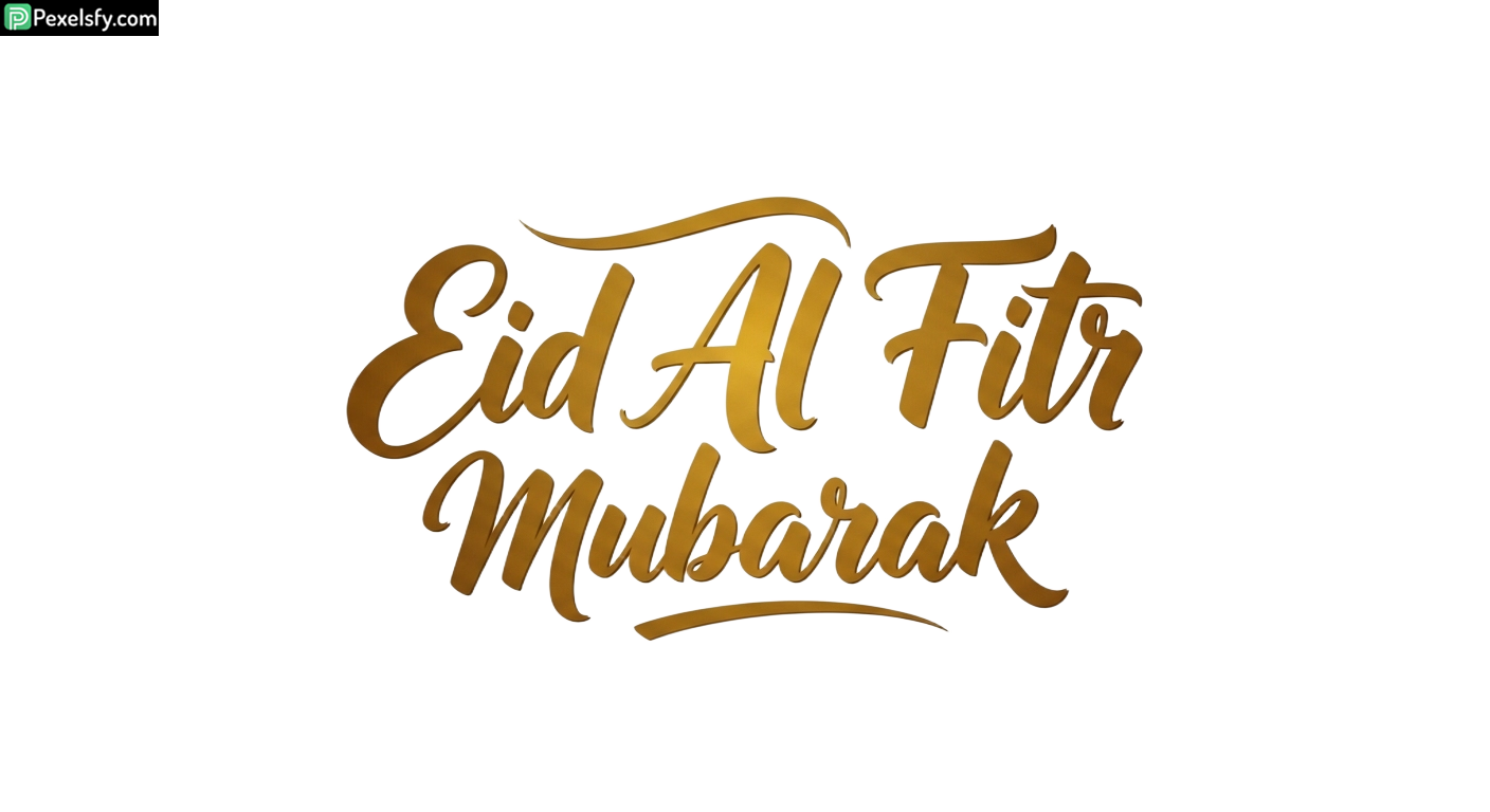 Eid Al Fitr Mubarak calligraphy isolated on transparent background (95)