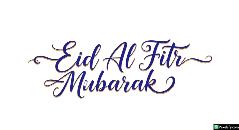 Eid Al Fitr Mubarak calligraphy isolated on transparent background (96)