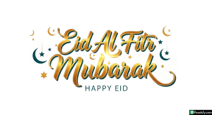 Eid Al Fitr Mubarak greeting calligraphy isolated on transparent background (10)