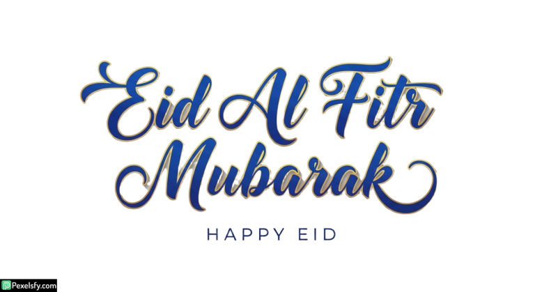 Eid Al Fitr Mubarak greeting calligraphy isolated on transparent background (11)