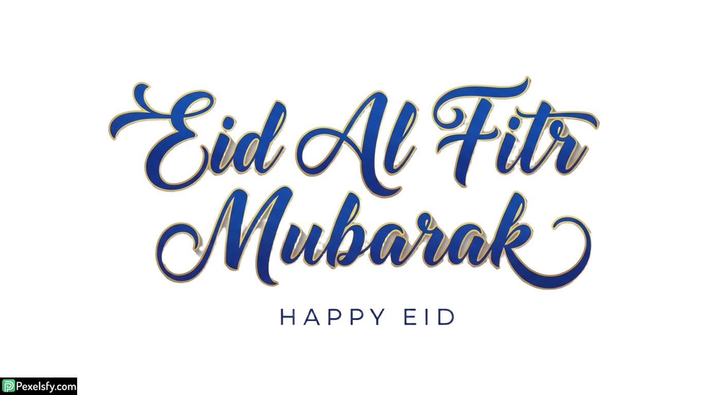Eid Al Fitr Mubarak greeting calligraphy isolated on transparent background (11)