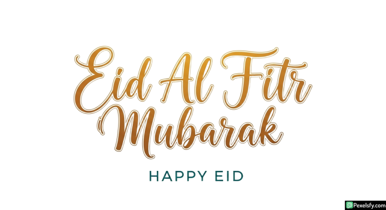 Eid Al Fitr Mubarak greeting calligraphy isolated on transparent background (4)