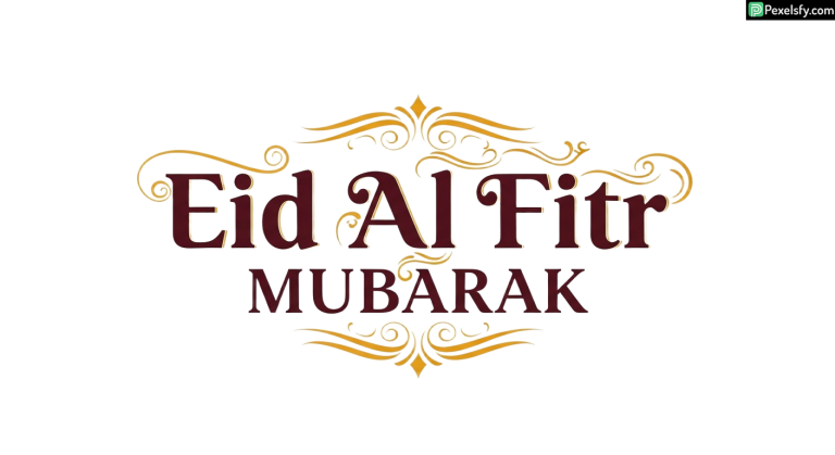 Eid Al Fitr Mubarak greeting calligraphy isolated on transparent background (5)