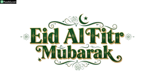 Eid Al Fitr Mubarak greeting calligraphy isolated on transparent background (6)