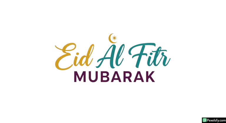 Eid Al Fitr Mubarak greeting calligraphy isolated on transparent background (9)