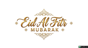 Eid Al Fitr Mubarak greeting card isolated on transparent background (1)