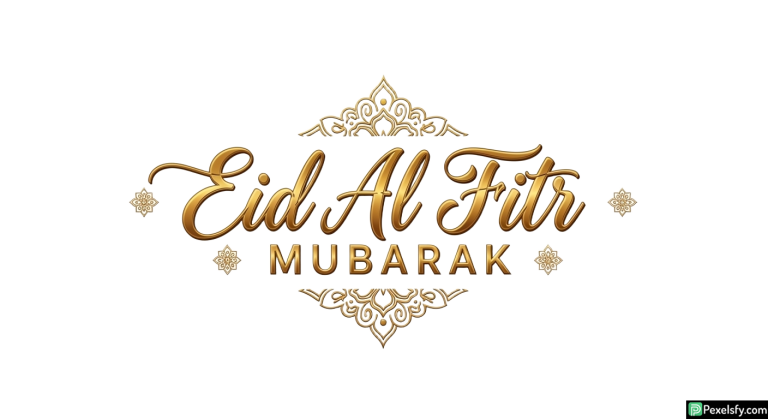 Eid Al Fitr Mubarak greeting card isolated on transparent background (1)