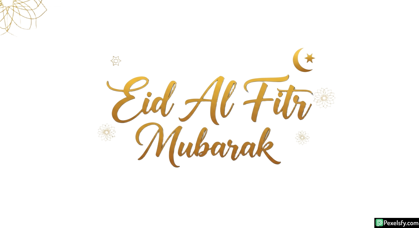 Eid Al Fitr Mubarak greeting card isolated on transparent background (10)