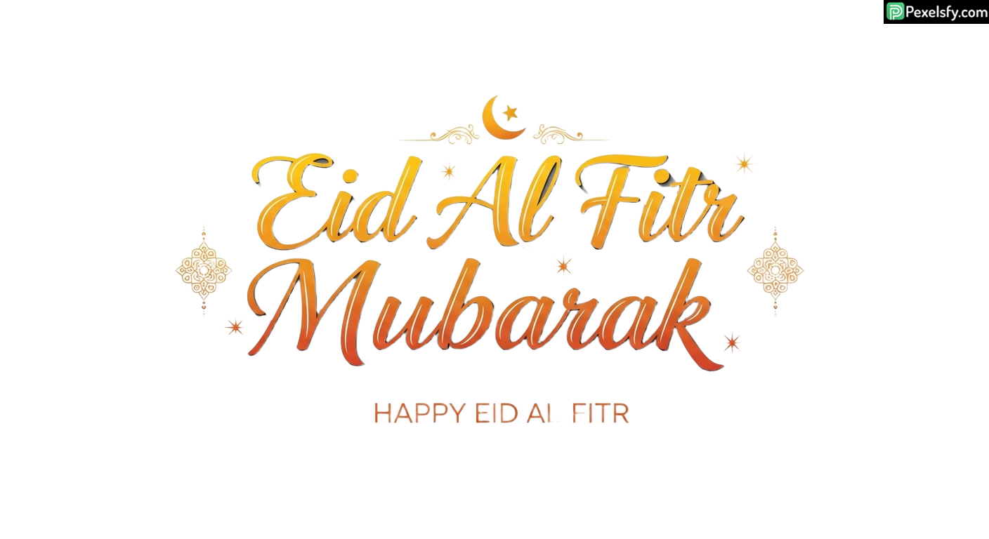 Eid Al Fitr Mubarak greeting card isolated on transparent background (16)