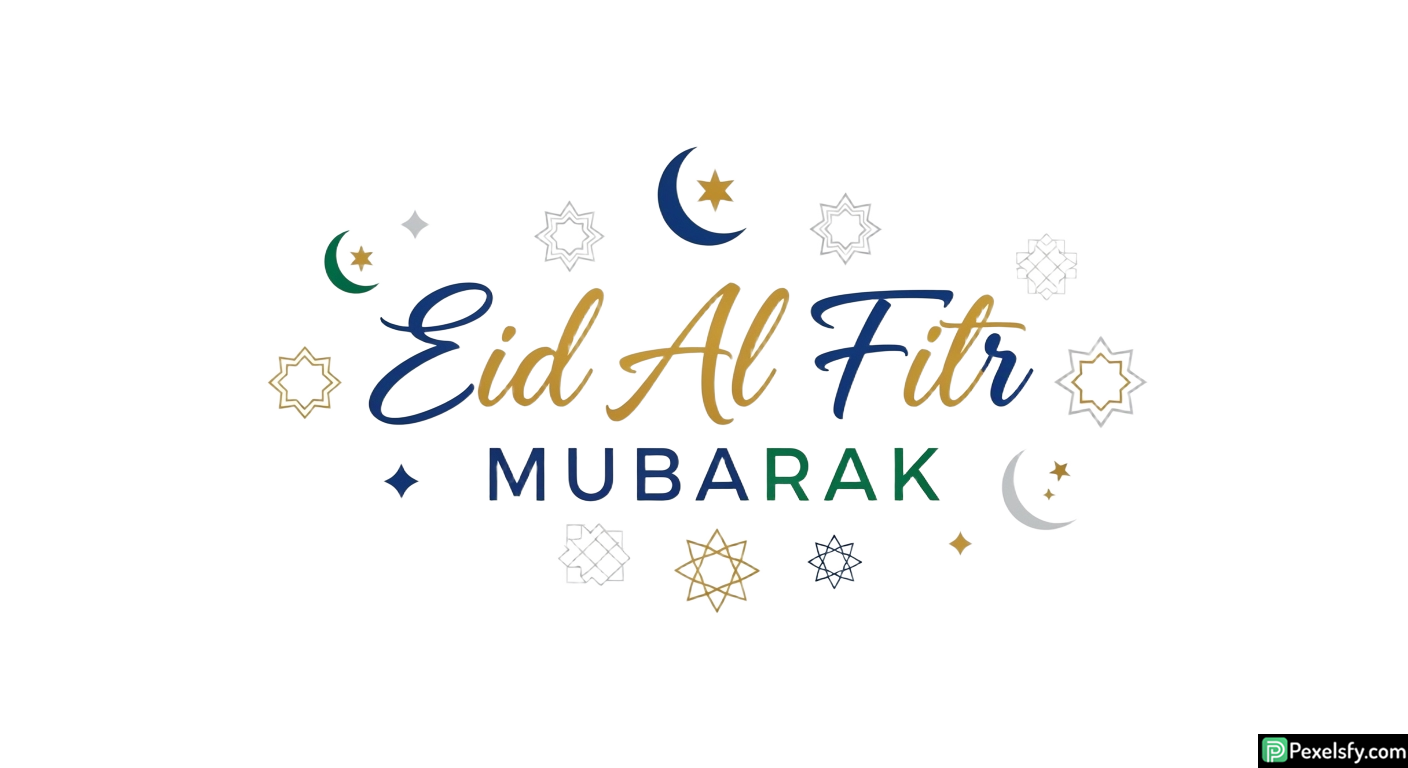 Eid Al Fitr Mubarak greeting card isolated on transparent background (18)