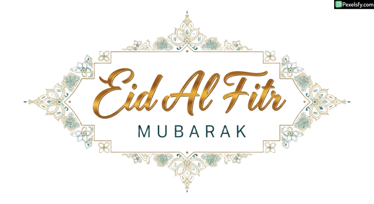 Eid Al Fitr Mubarak greeting card isolated on transparent background (2)