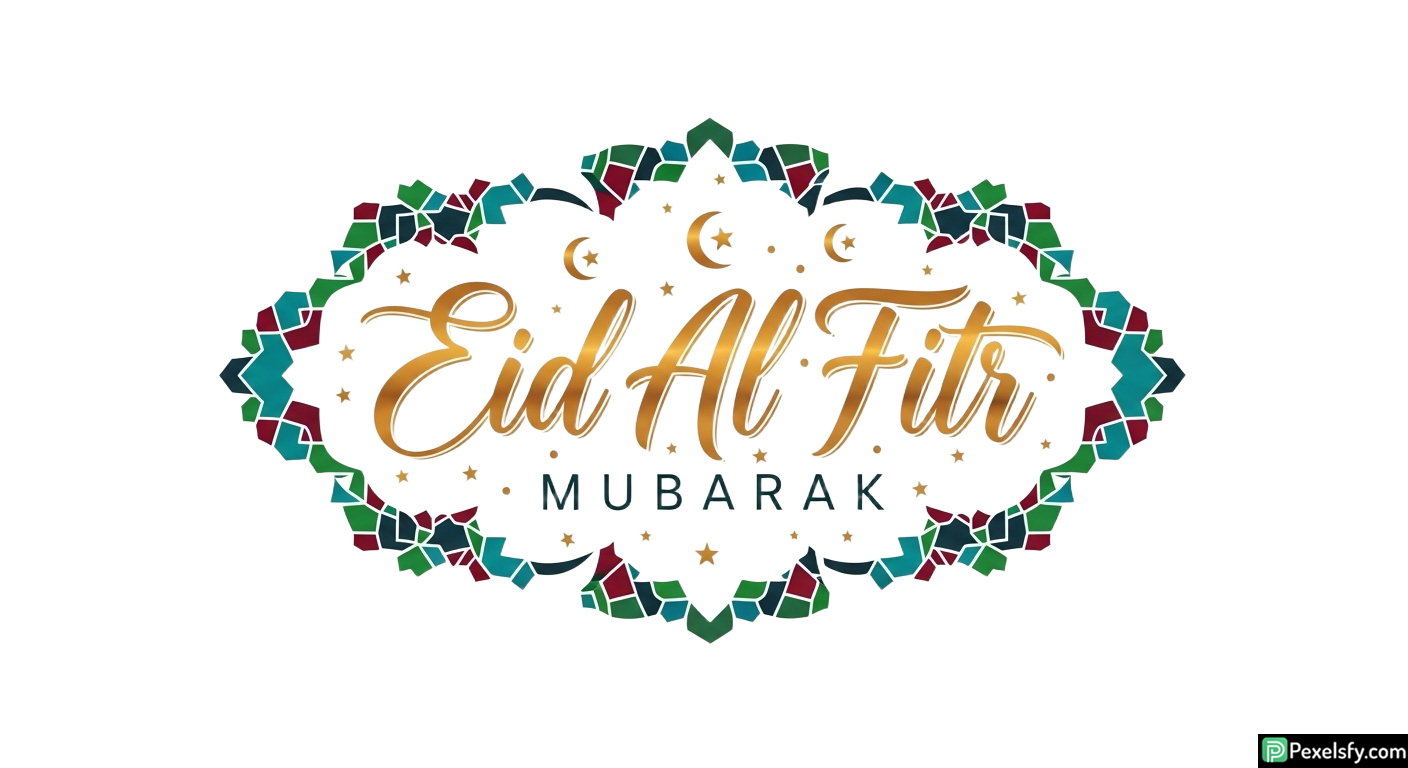 Eid Al Fitr Mubarak greeting card isolated on transparent background (20)
