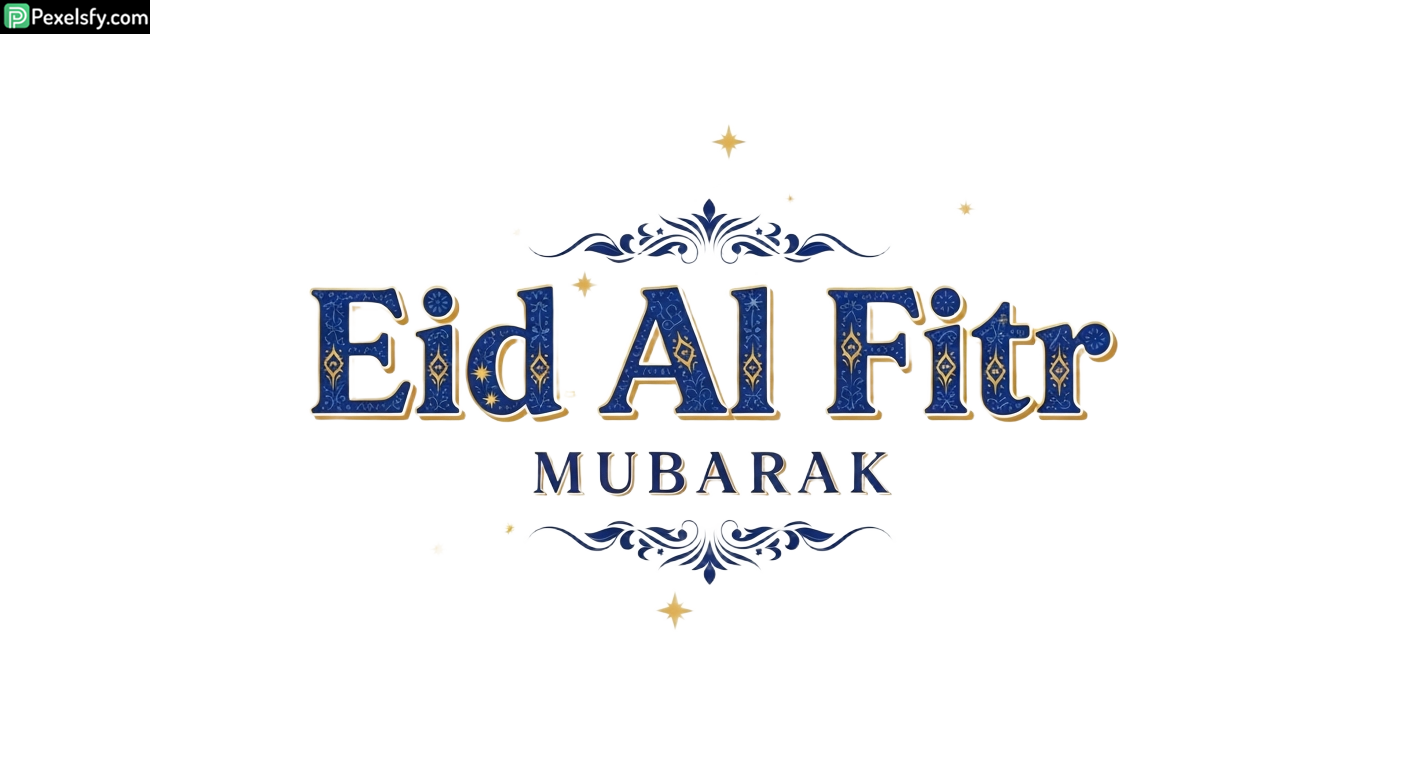 Eid Al Fitr Mubarak greeting card isolated on transparent background (21)