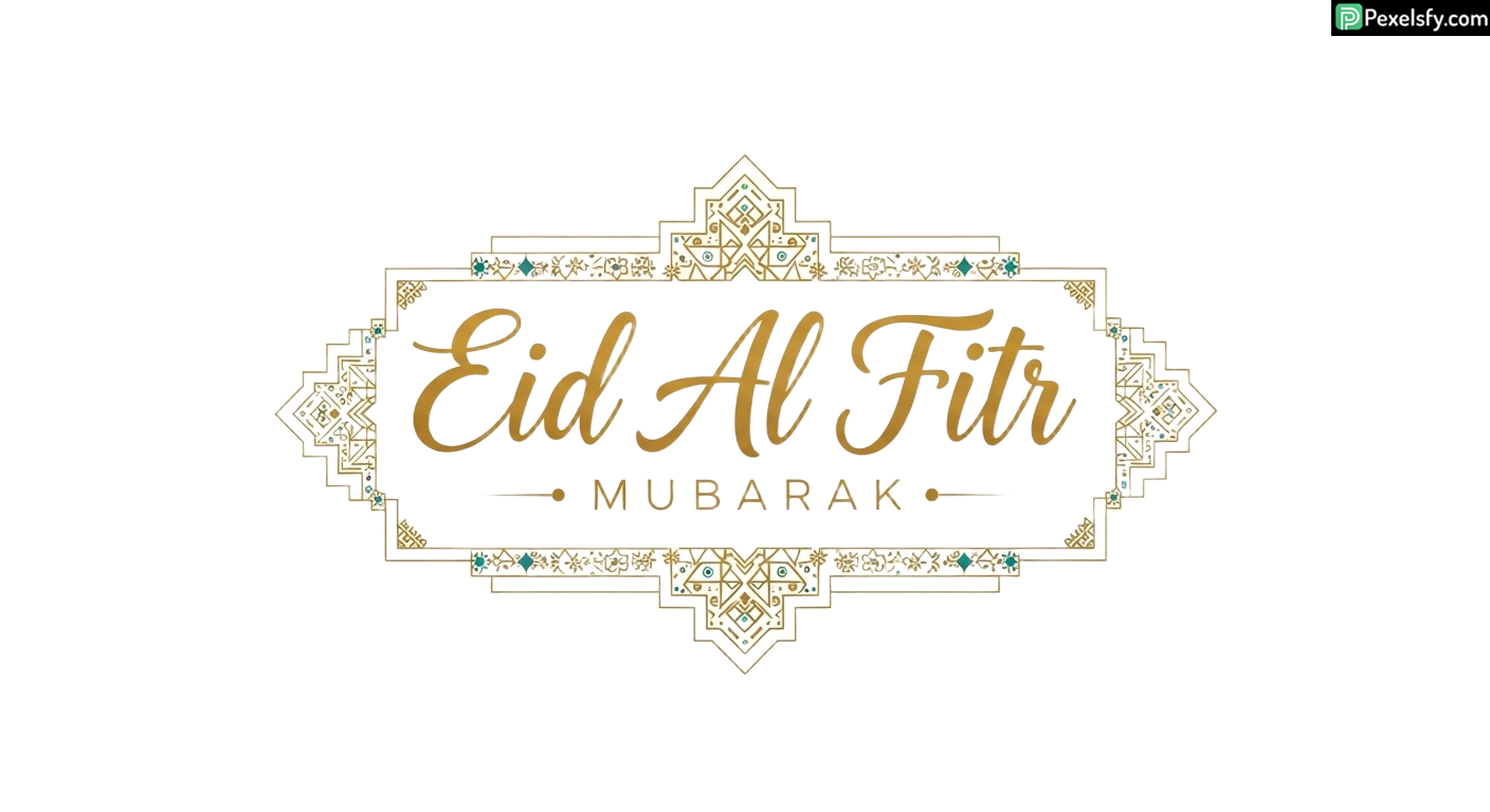 Eid Al Fitr Mubarak greeting card isolated on transparent background (25)