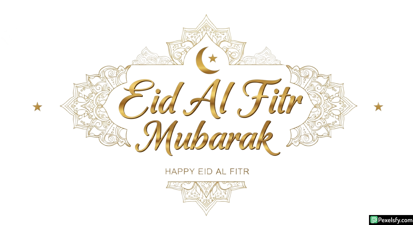 Eid Al Fitr Mubarak greeting card isolated on transparent background (27)