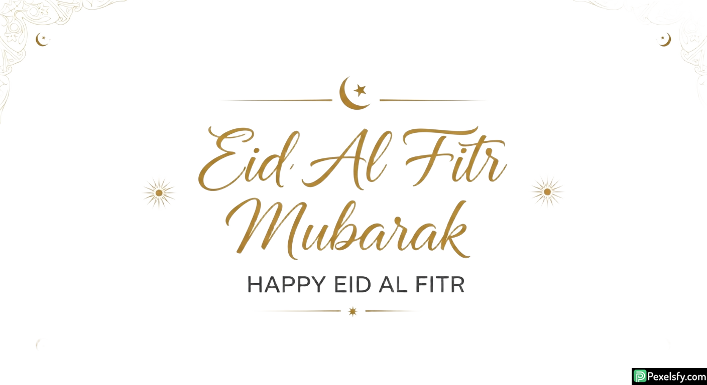 Eid Al Fitr Mubarak greeting card isolated on transparent background (30)