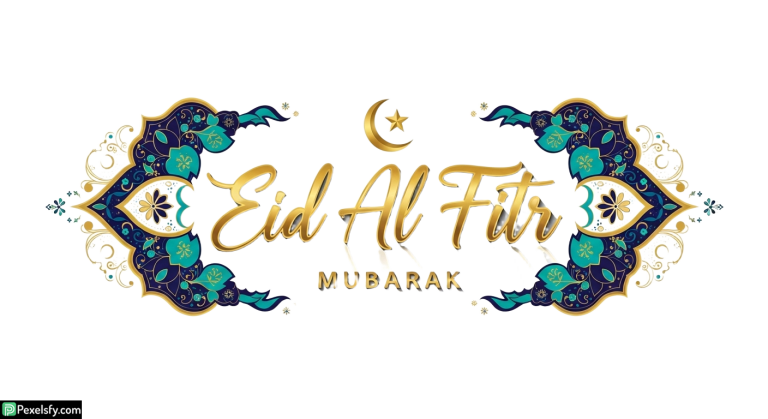 Eid Al Fitr Mubarak greeting card isolated on transparent background (33)