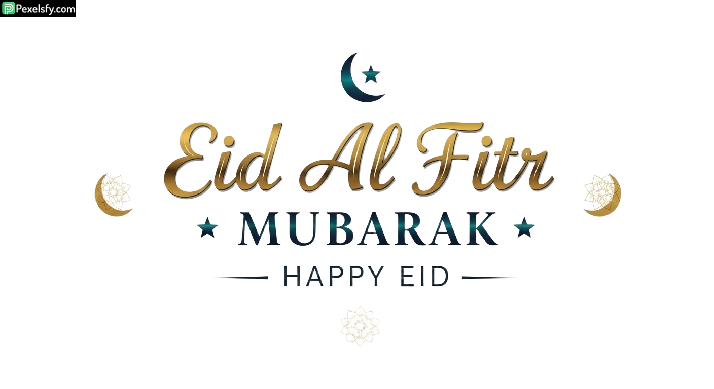 Eid Al Fitr Mubarak greeting card isolated on transparent background (34)