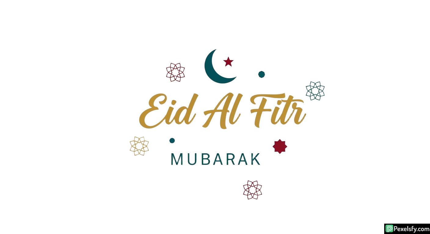 Eid Al Fitr Mubarak greeting card isolated on transparent background (37)
