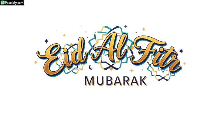 Eid Al Fitr Mubarak greeting card isolated on transparent background (5)