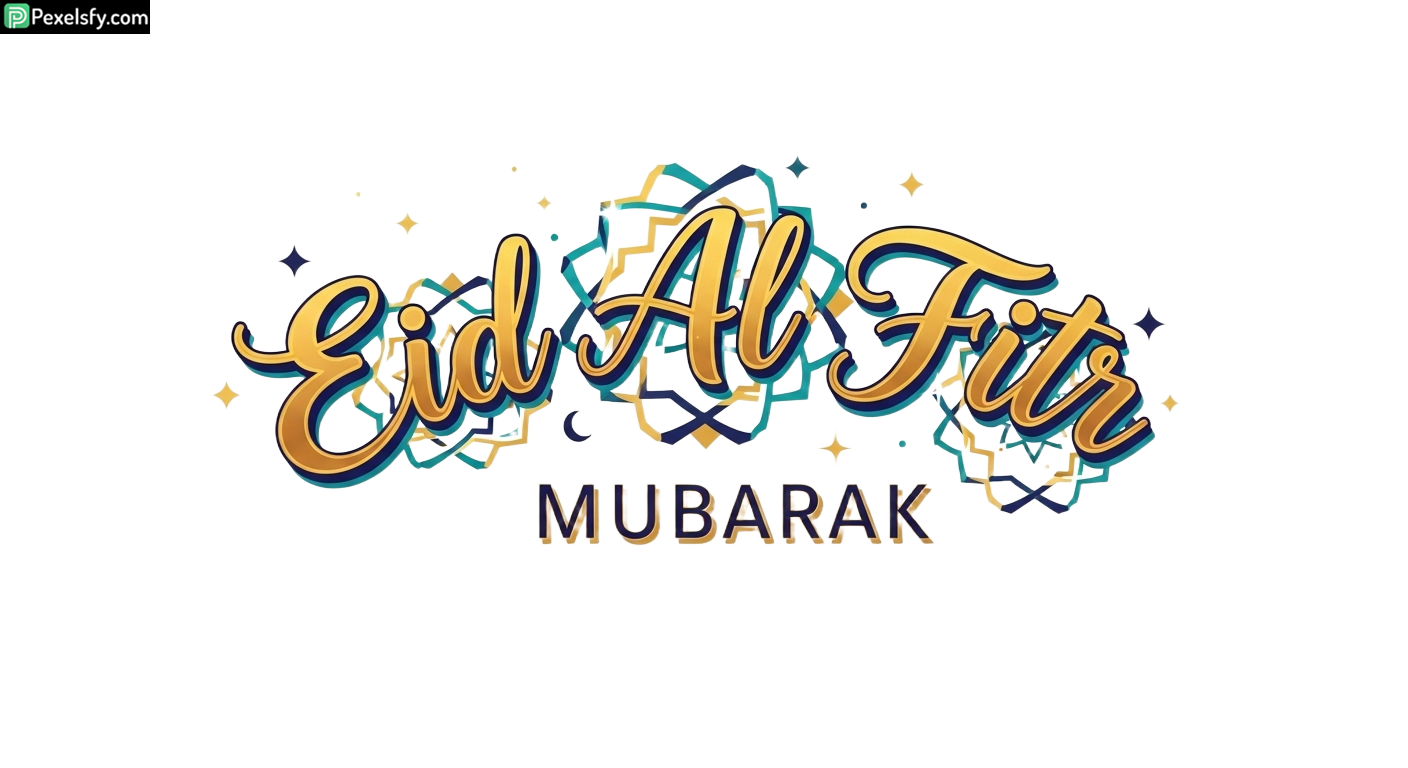 Eid Al Fitr Mubarak greeting card isolated on transparent background (5)