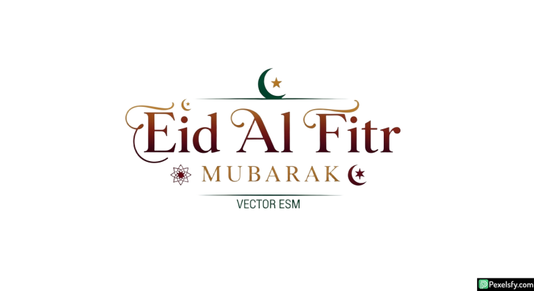 Eid Al Fitr Mubarak greeting card isolated on transparent background (6)