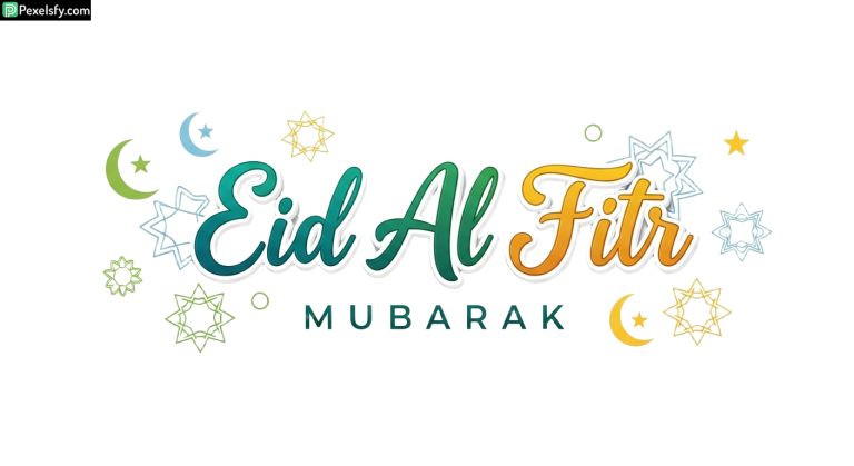 Eid Al Fitr Mubarak greeting card isolated on transparent background (8)