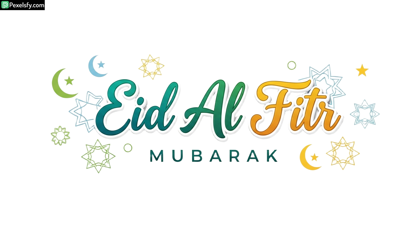 Eid Al Fitr Mubarak greeting card isolated on transparent background (8)