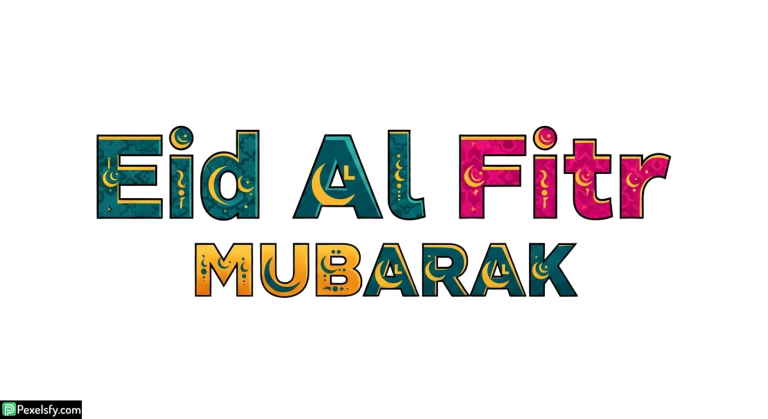 Eid Al Fitr Mubarak greeting isolated on transparent background (10)