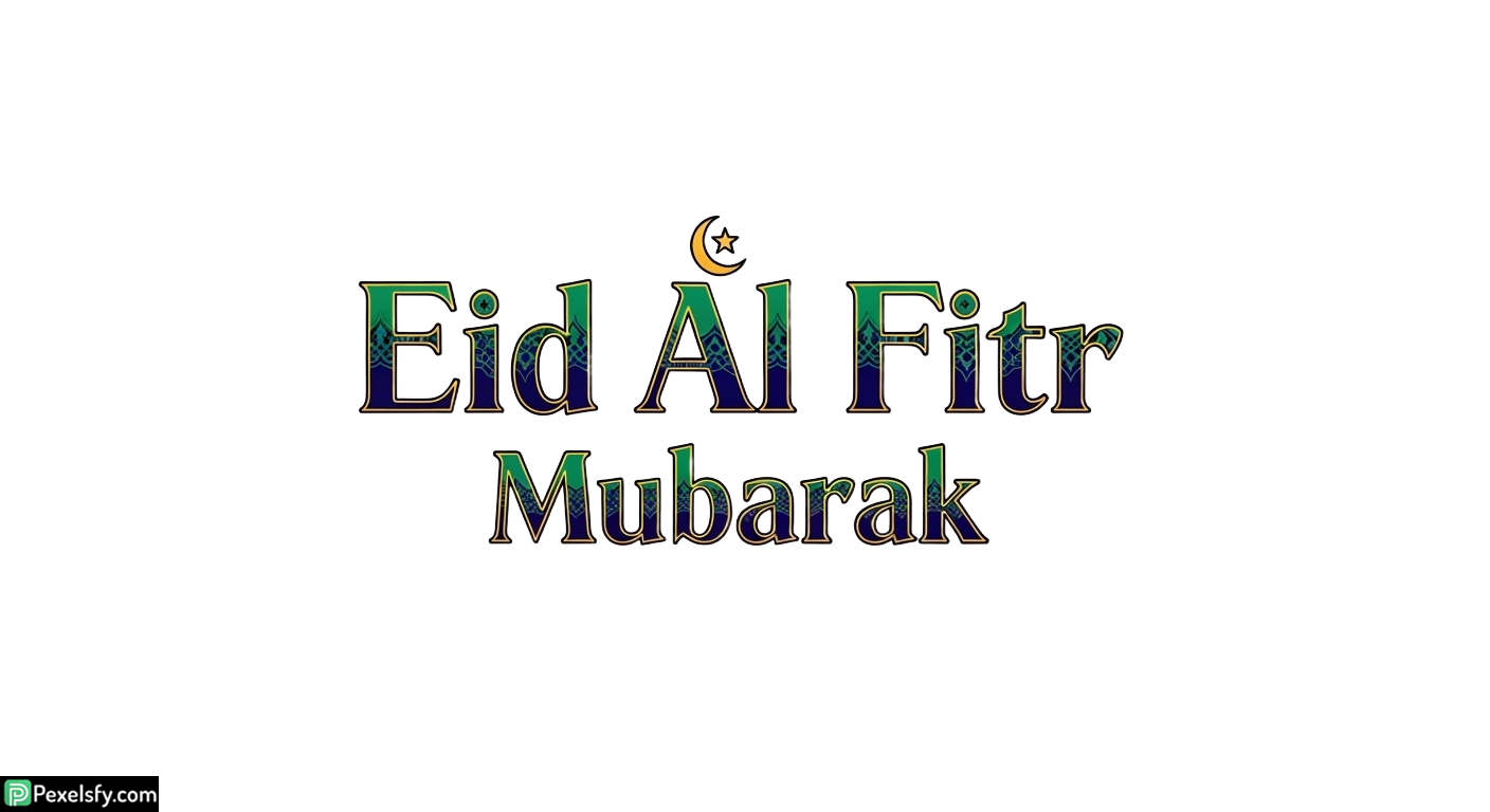 Eid Al Fitr Mubarak greeting isolated on transparent background (21)