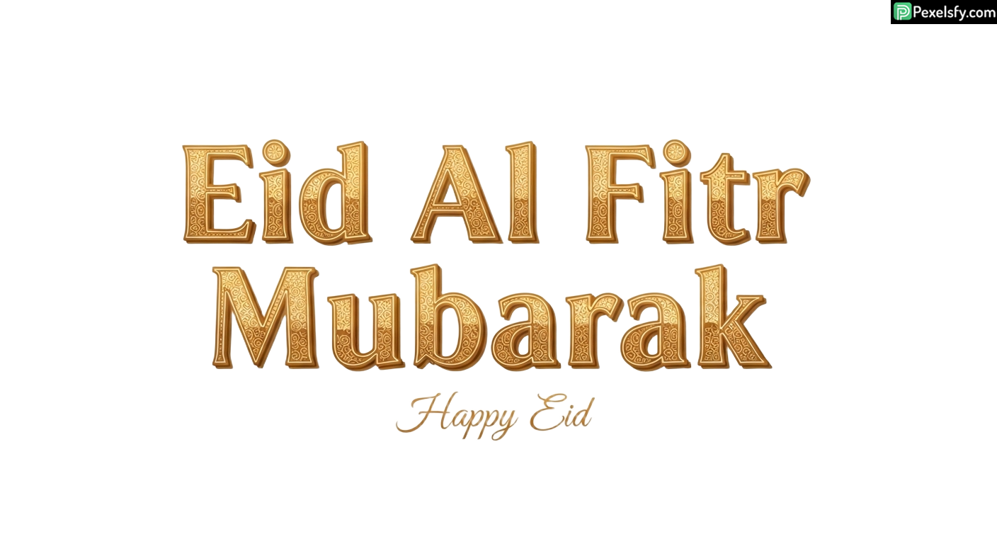 Eid Al Fitr Mubarak greeting isolated on transparent background (23)