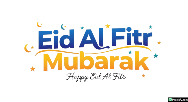 Eid Al Fitr Mubarak greeting isolated on transparent background (24)