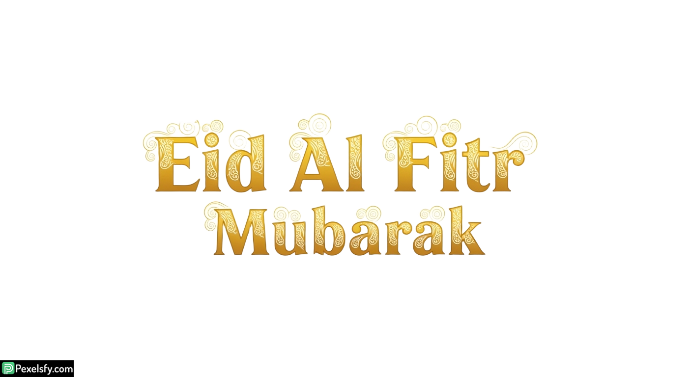 Eid Al Fitr Mubarak greeting isolated on transparent background (28)