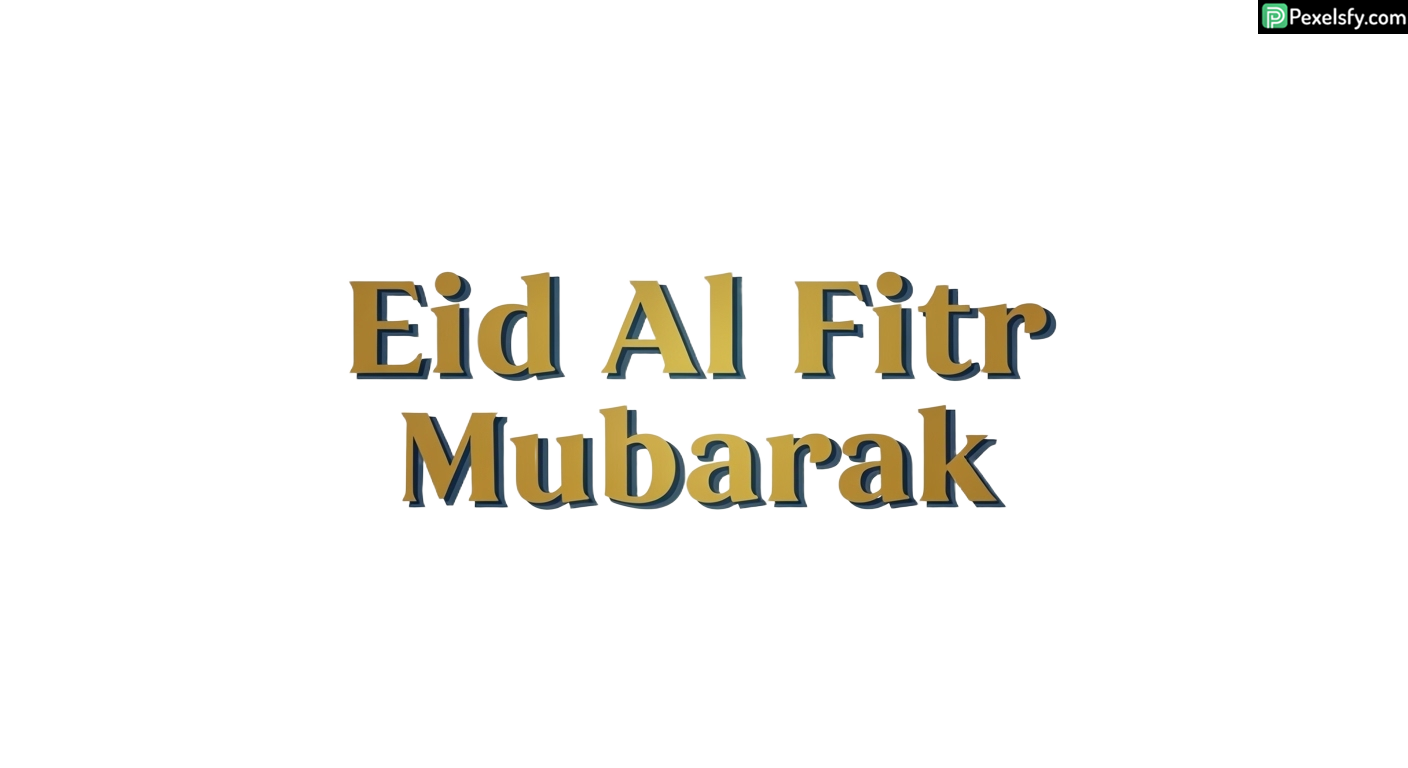 Eid Al Fitr Mubarak greeting isolated on transparent background (3)