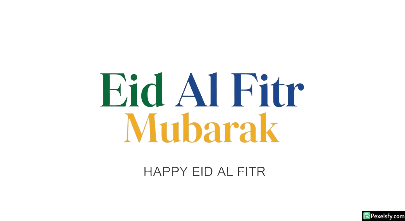 Eid Al Fitr Mubarak greeting isolated on transparent background (30)