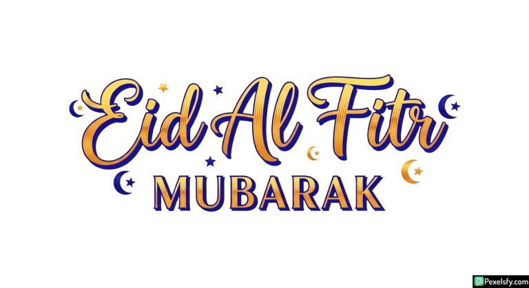 Eid Al Fitr Mubarak greeting isolated on transparent background (34)