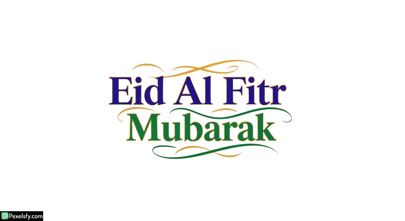 Eid Al Fitr Mubarak greeting isolated on transparent background (35)